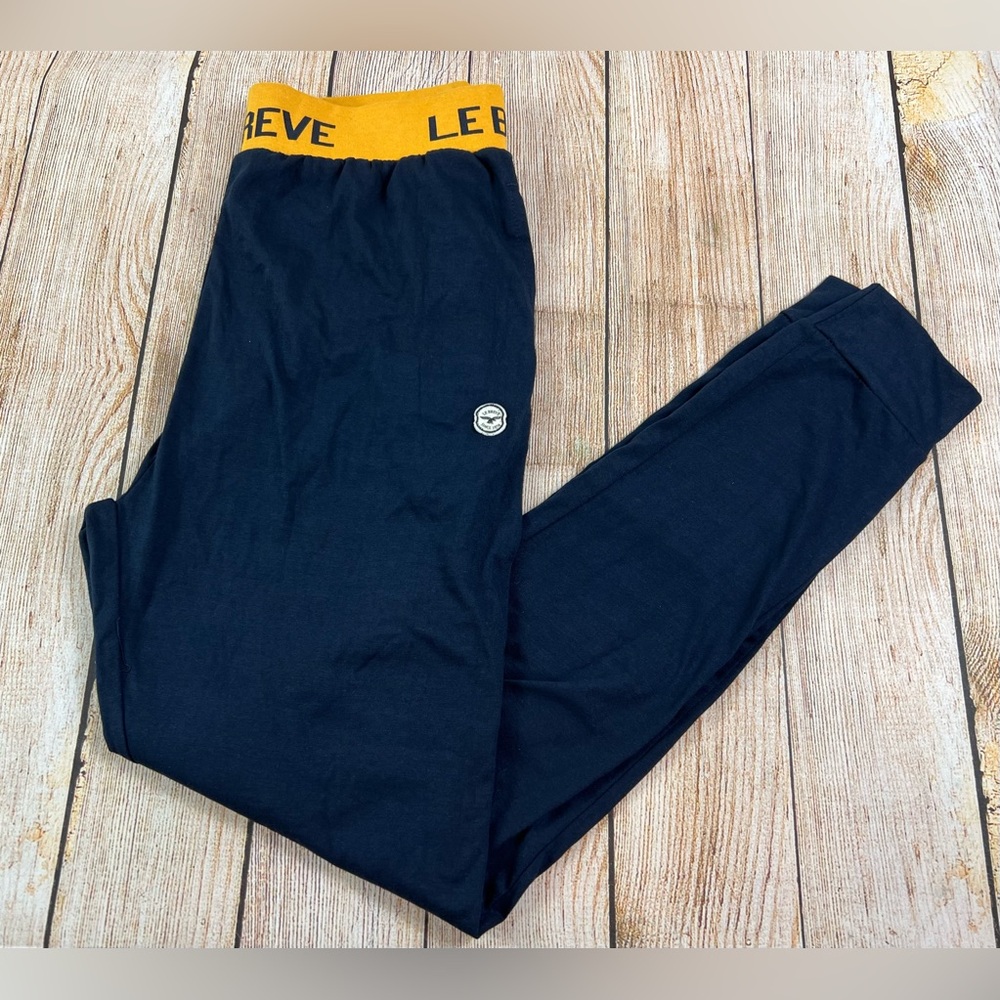 NWT Men’s Blue Le Breve Joggers Lounge Pajama Sweatpants Pockets Size Large